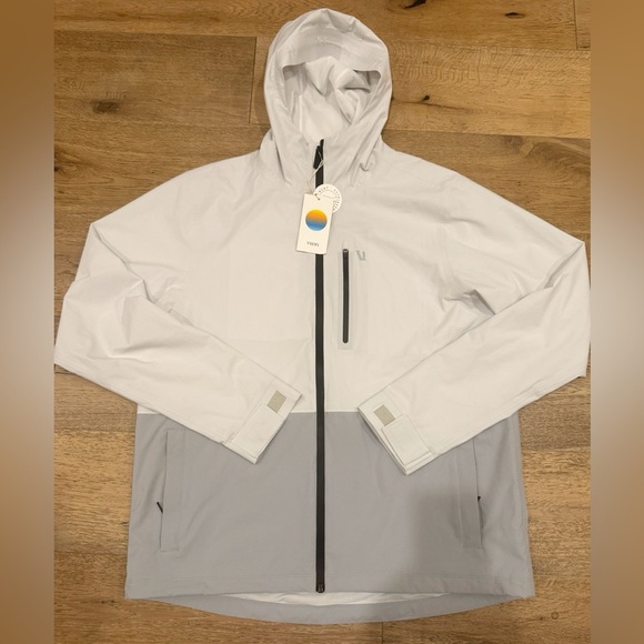 BNWT VUORI Oahu Col: salt/storm Rain Jacket size L $238 - Picture 9 of 16